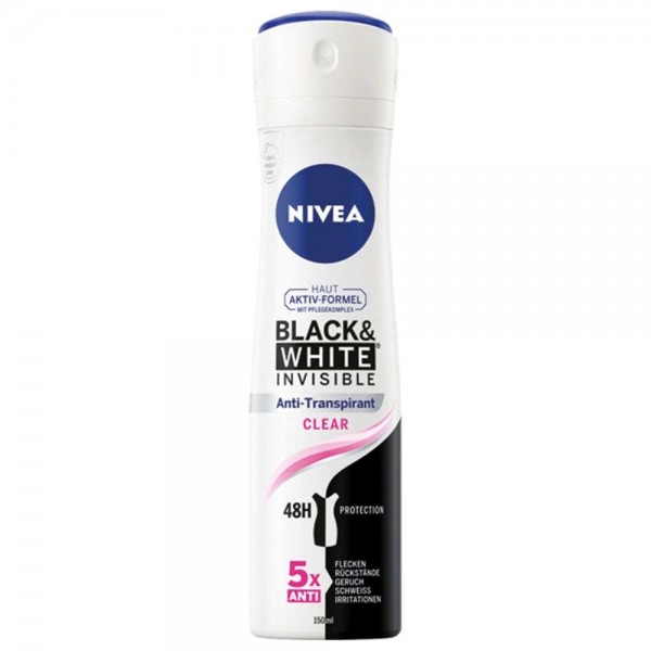 Nivea Black & White Invisible Clear Spray 150ml