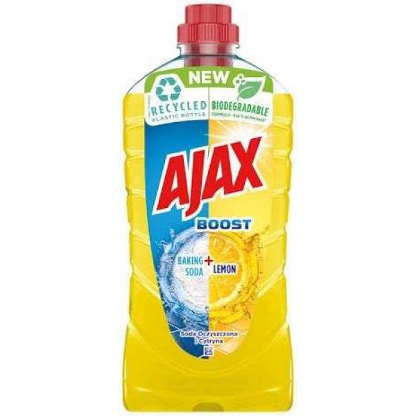 Ajax Boost Υγρό Πατώματος Λεμόνι & Μαγειρική Σόδα 1lt